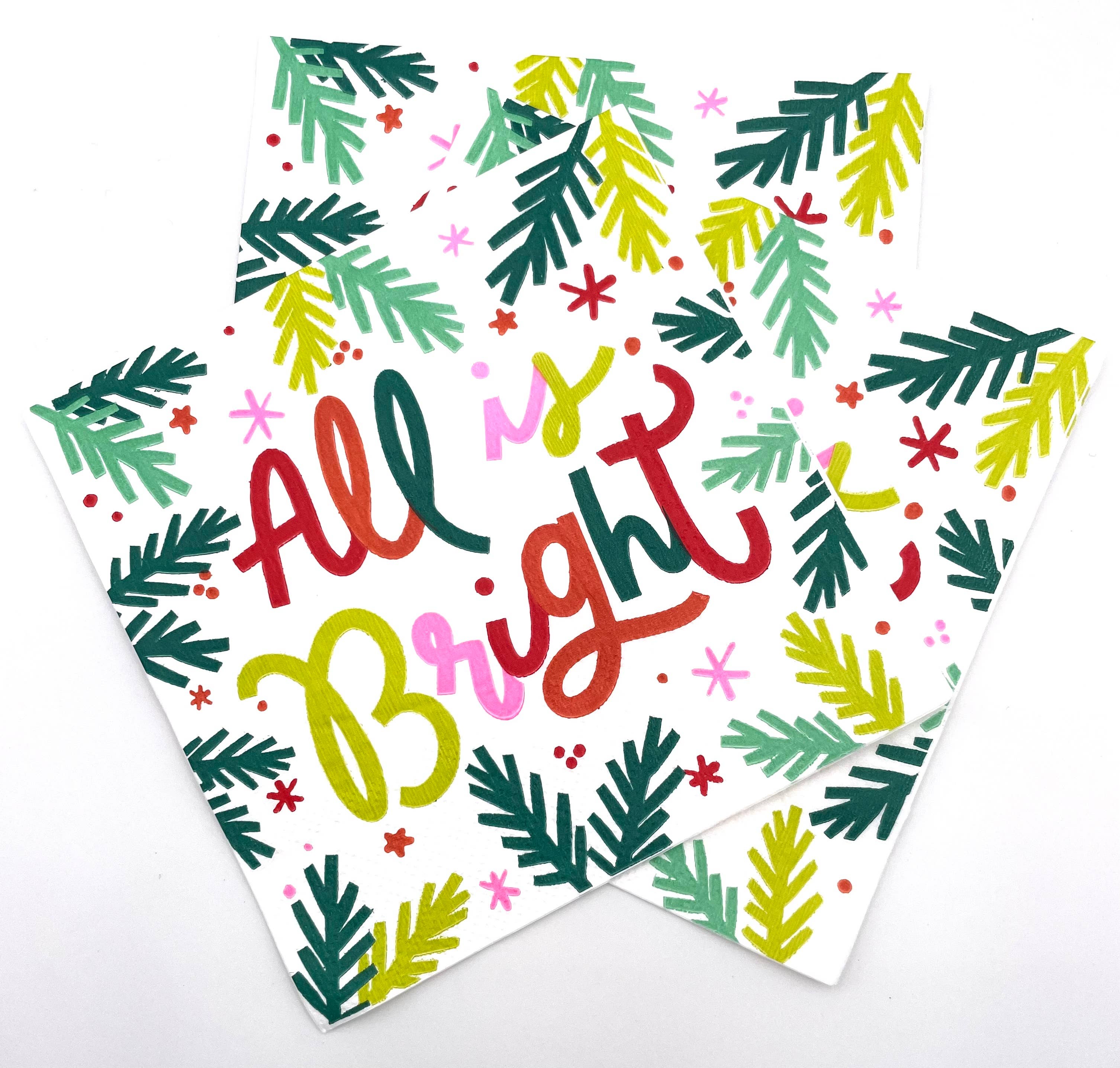 Holiday Cocktail Napkins | All Is Bright - 20ct - Persnickety Shop