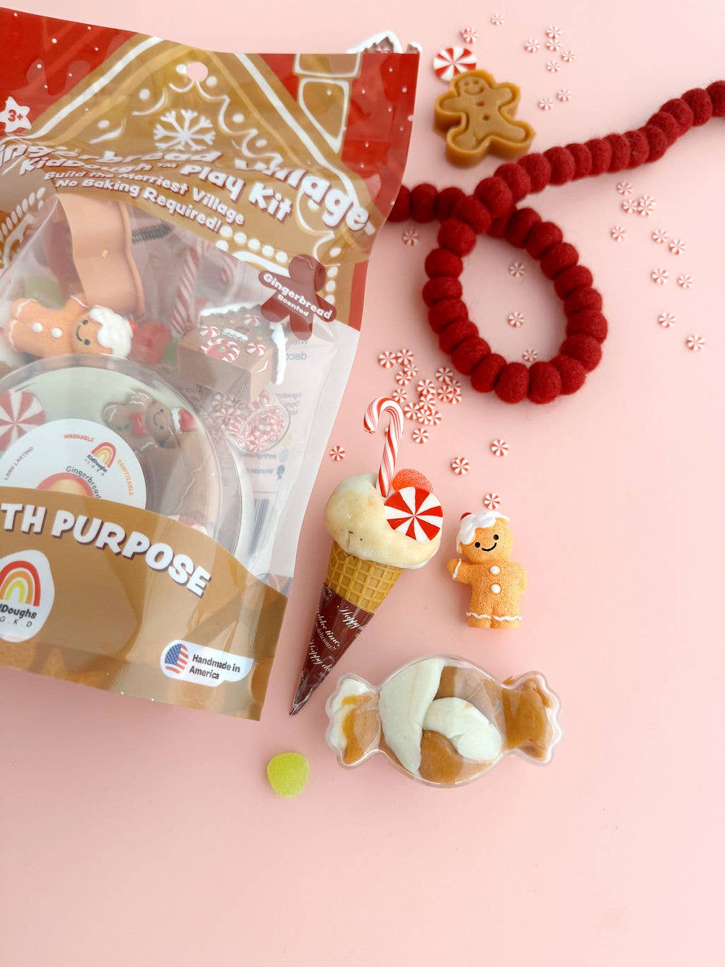GINGERBREAD VILLAGE KIDDOUGH PLAY KIT