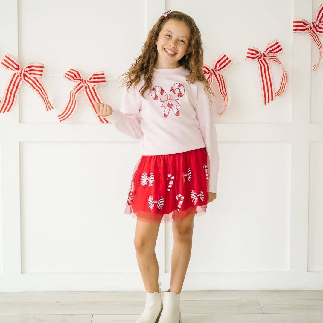 Sweet Wink Candy Cane Christmas Clip Set Kids Holiday Hair Accessories - Persnickety Shop