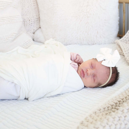 All Bamboo Waffle Swaddle Blankets: Eucalyptus - Persnickety Shop