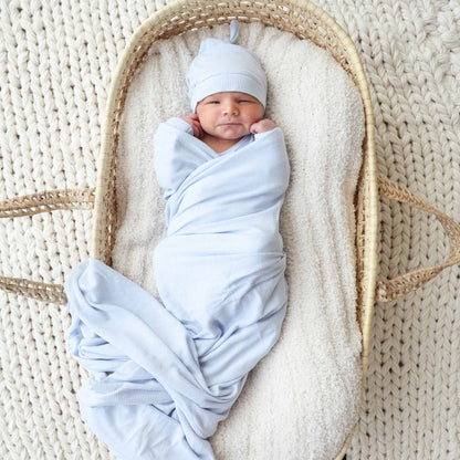 All Bamboo Waffle Swaddle Blankets: Eucalyptus - Persnickety Shop