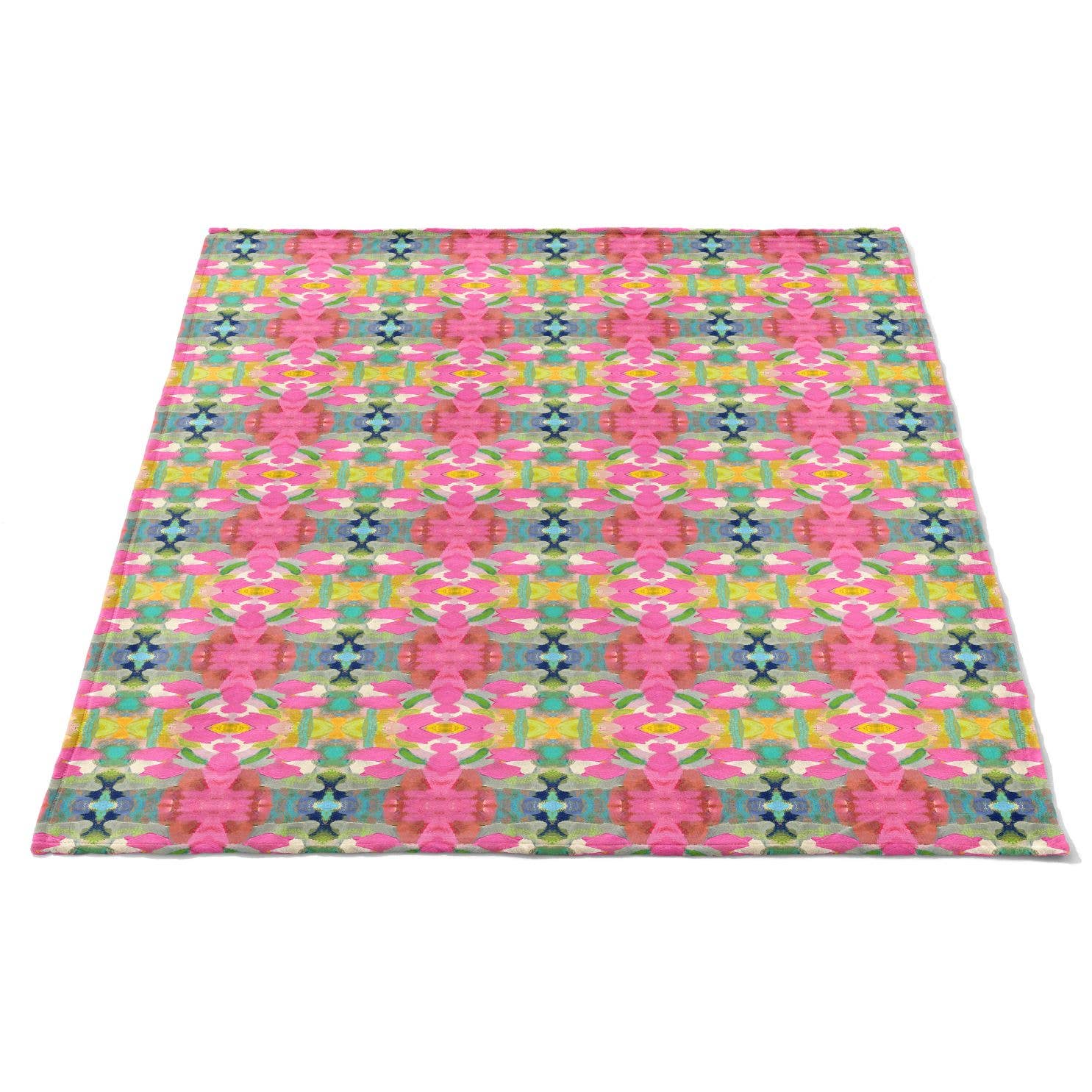 Laura Park Pink Paradise Fleece Blanket: One Size