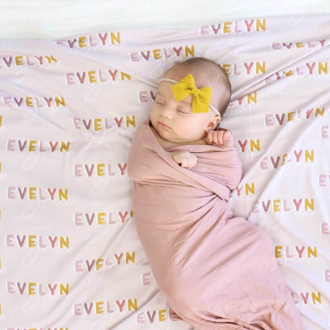 Solid Mauve Bamboo Knit Swaddle Blanket - Persnickety Shop