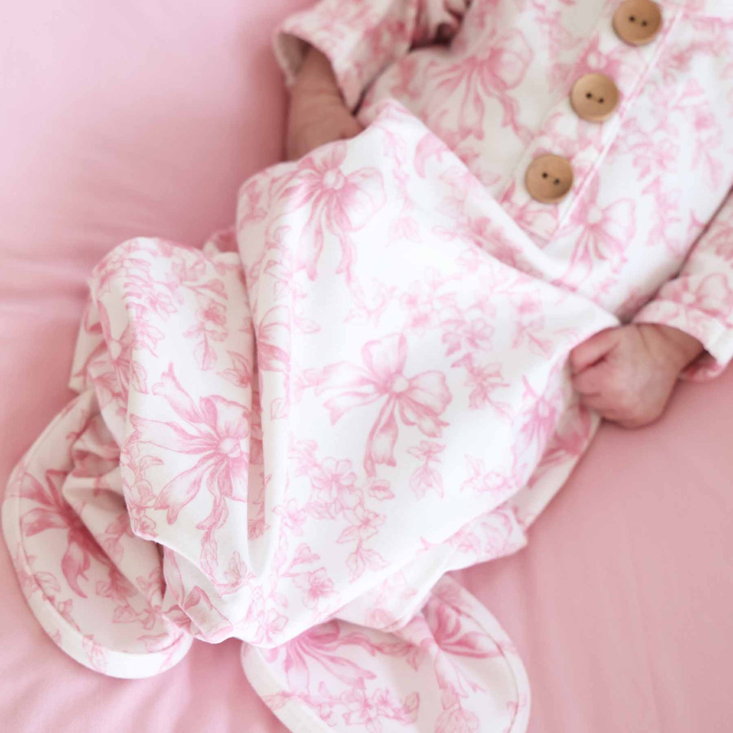 Fancy Frills Newborn Baby Knot Gown & Hat Set - Persnickety Shop
