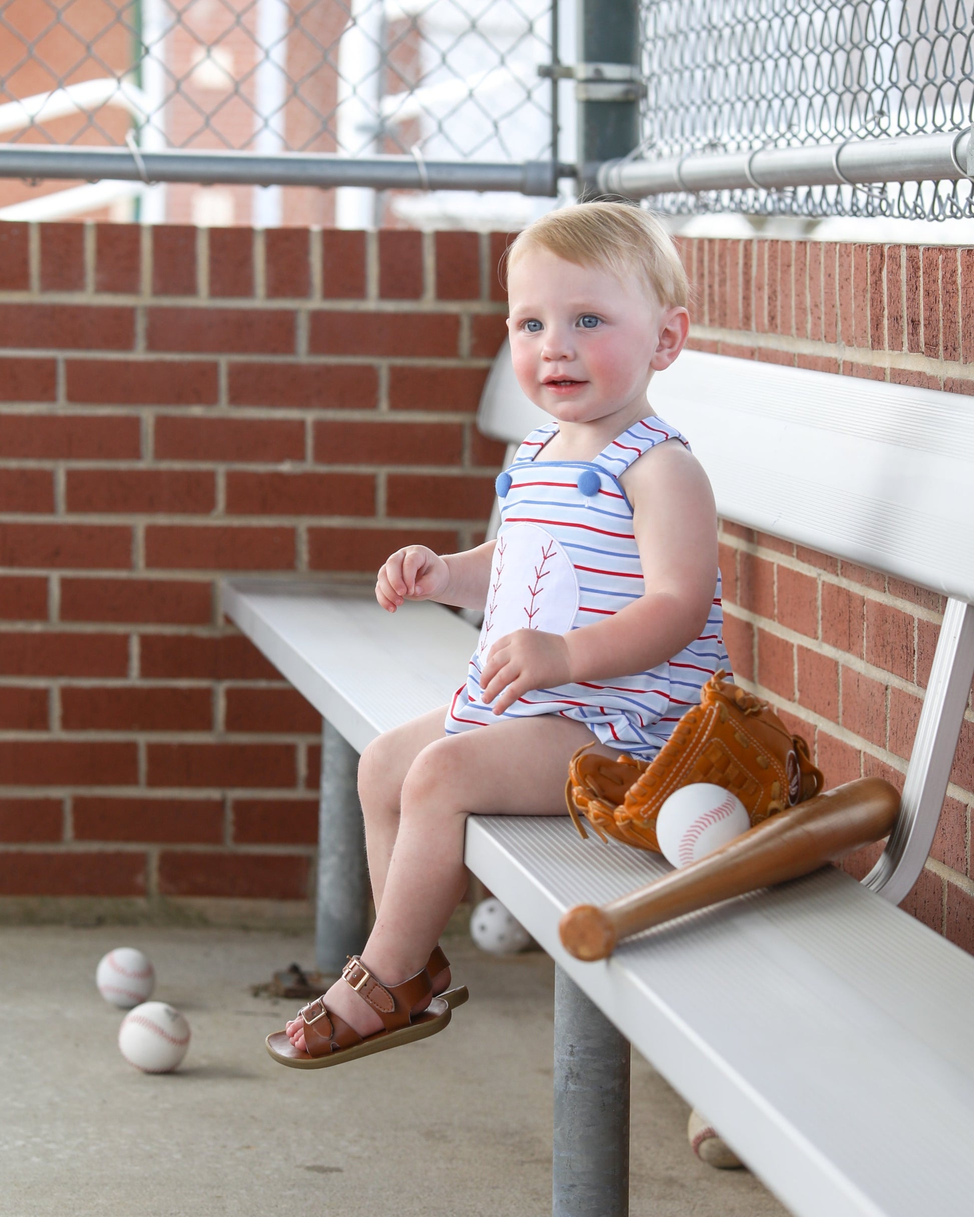 Trotter Street Kids Play Ball Sunsuit - Persnickety Shop