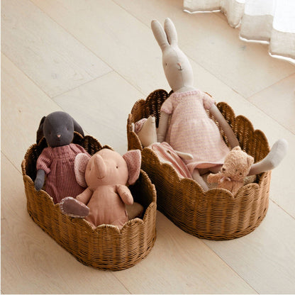 BELLE Scalloped Basket Set Mocca