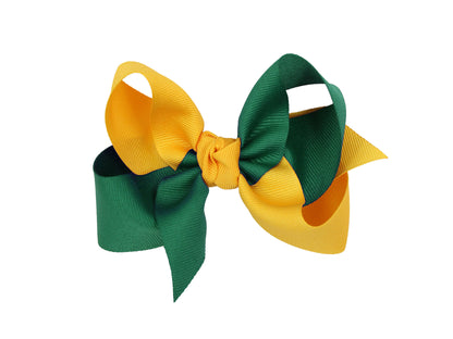 COLLEGIATE CRISSCROSS BOWS: WHITE/ CRANBERRY / 6.5" JUMBO