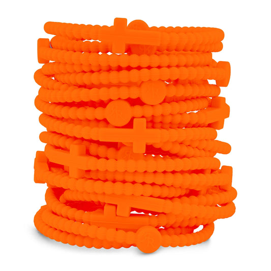 Jesus Bracelets - Group Packs: Orange (25 Pack) / Small - Persnickety Shop