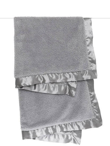 Chenille Satin™ Baby Blanket: Blue
