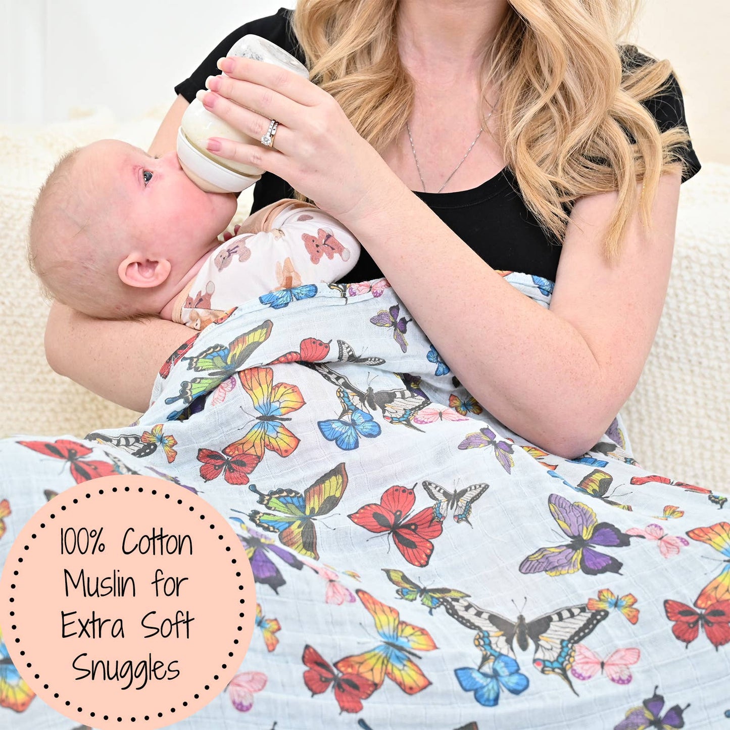 Butterfly Away Baby Swaddle Blanket - Persnickety Shop
