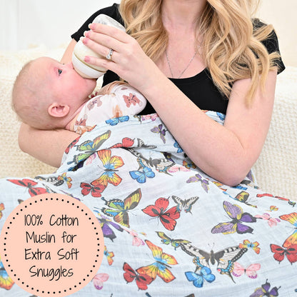 Butterfly Away Baby Swaddle Blanket - Persnickety Shop