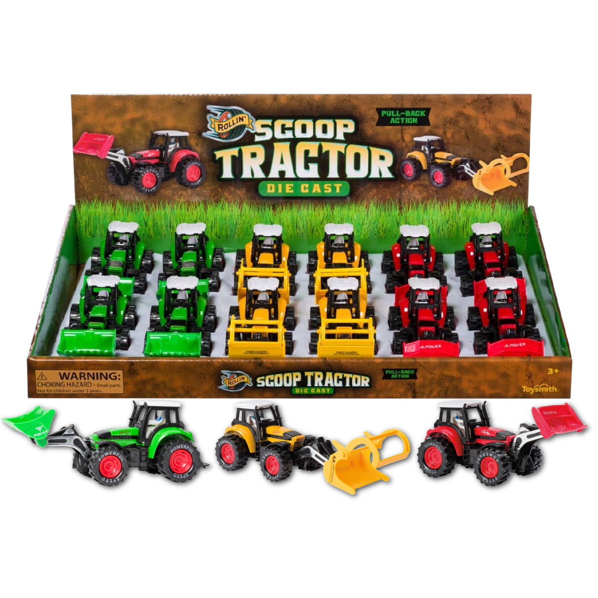 Rollin' Scoop Tractor-Toy Tractor, Farm Toys, Die Cast