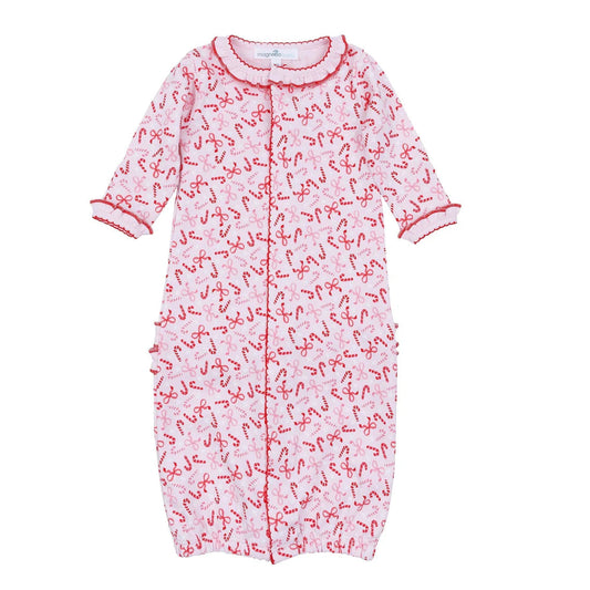 Candy Cane Lane Print Ruffle Footie - Persnickety Shop