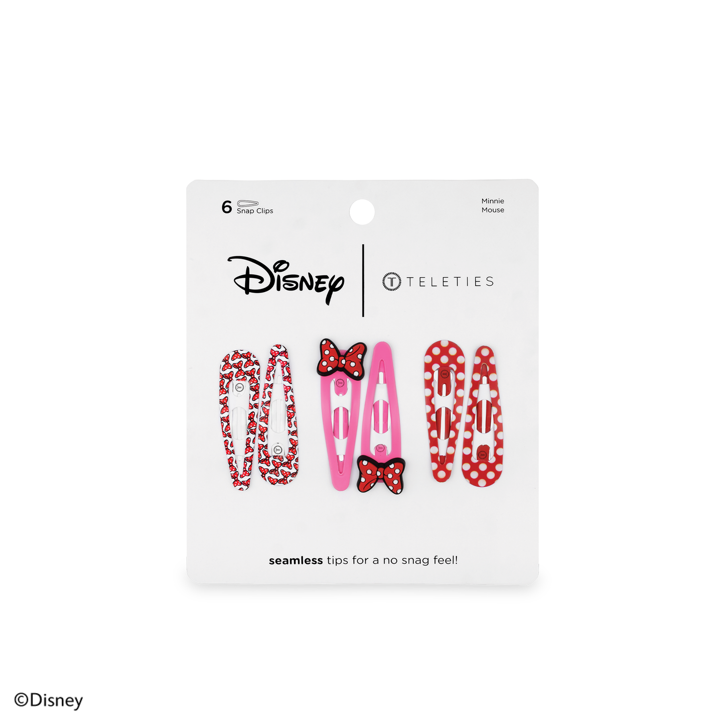 Minnie Mouse Snap Clip (6ct)