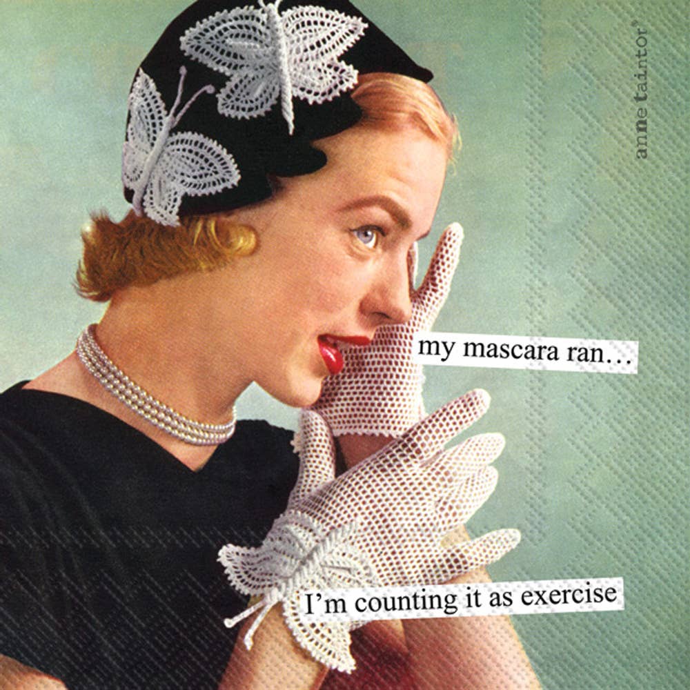 Paper Cocktail Napkins Pack of 20  Anne Taintor Mascara