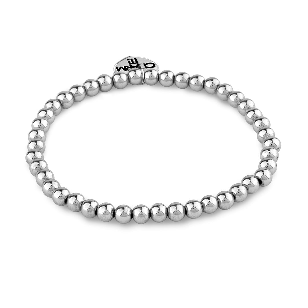 Silver Stretch Bead Bracelet - Persnickety Shop