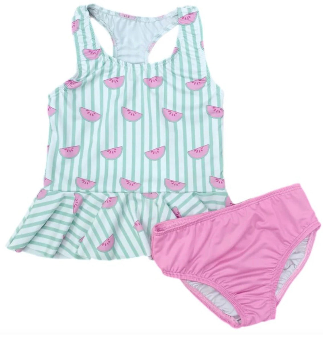 Collette Watermelon Peplum Two Piece Swim - Persnickety Shop