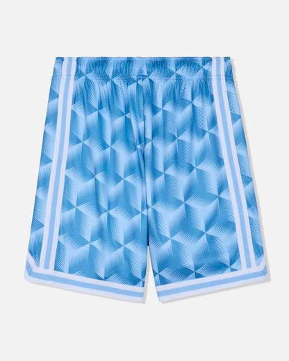 GOAT USA GEO AOP Mesh Short: Carolina Blue Diamond Stripe