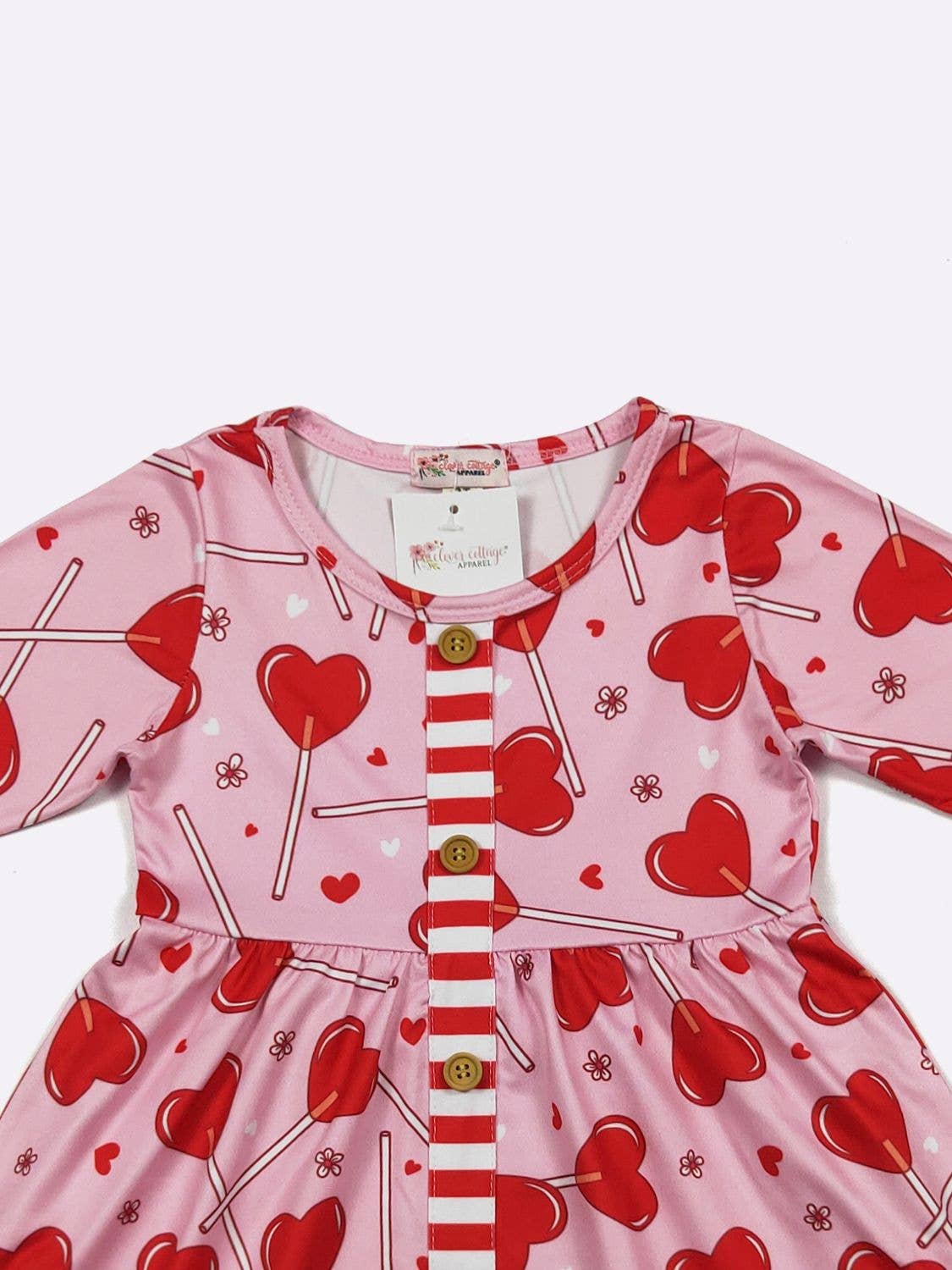 Heart Lollipop Girls Dress Valentine's