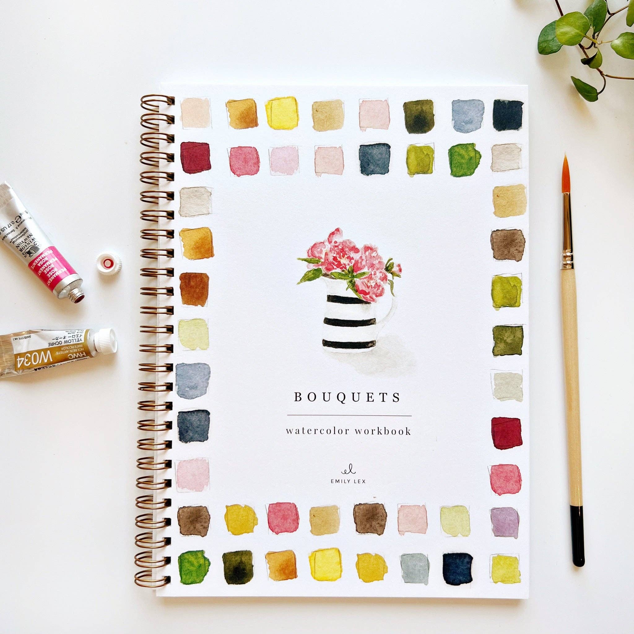 Bouquets watercolor workbook - Persnickety Shop