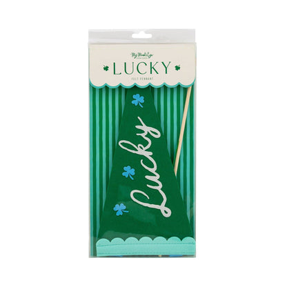 SPD1215 - Lucky Felt Pennant - Persnickety Shop