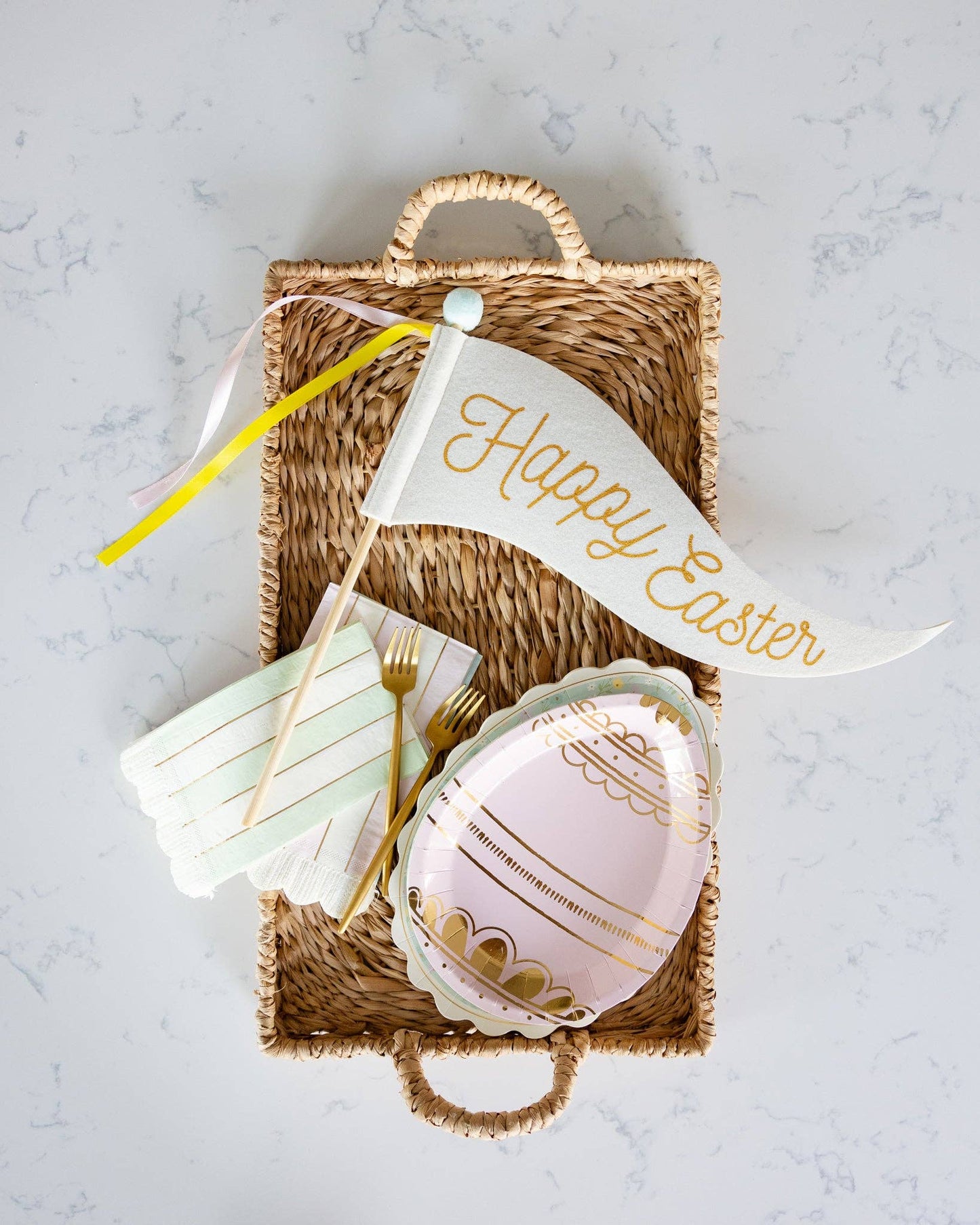EPS1115 - Happy Easter Felt Pennant - Persnickety Shop