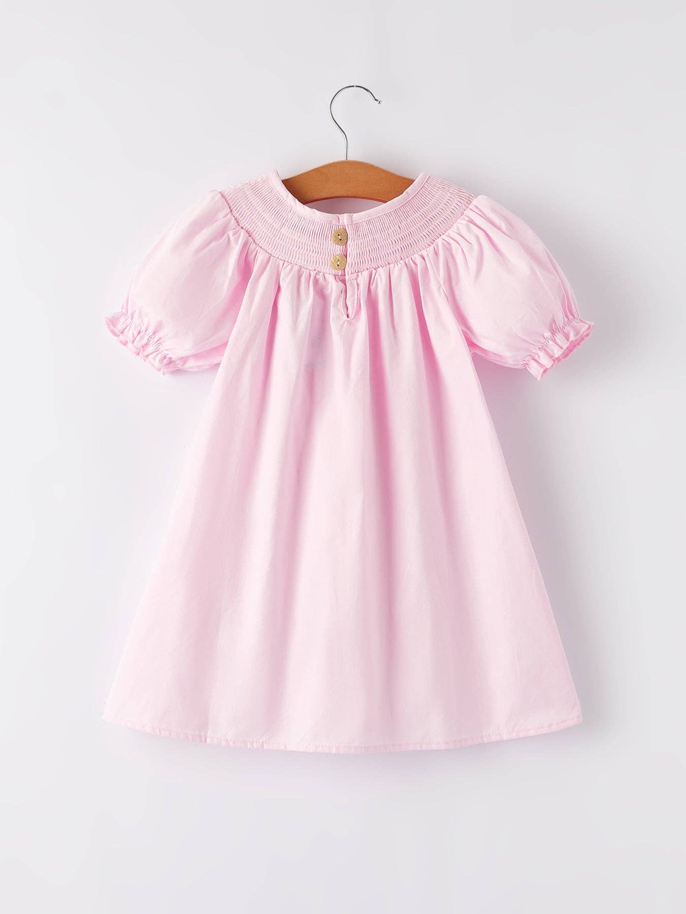 Smocked Pink Bow Dress - Persnickety Shop