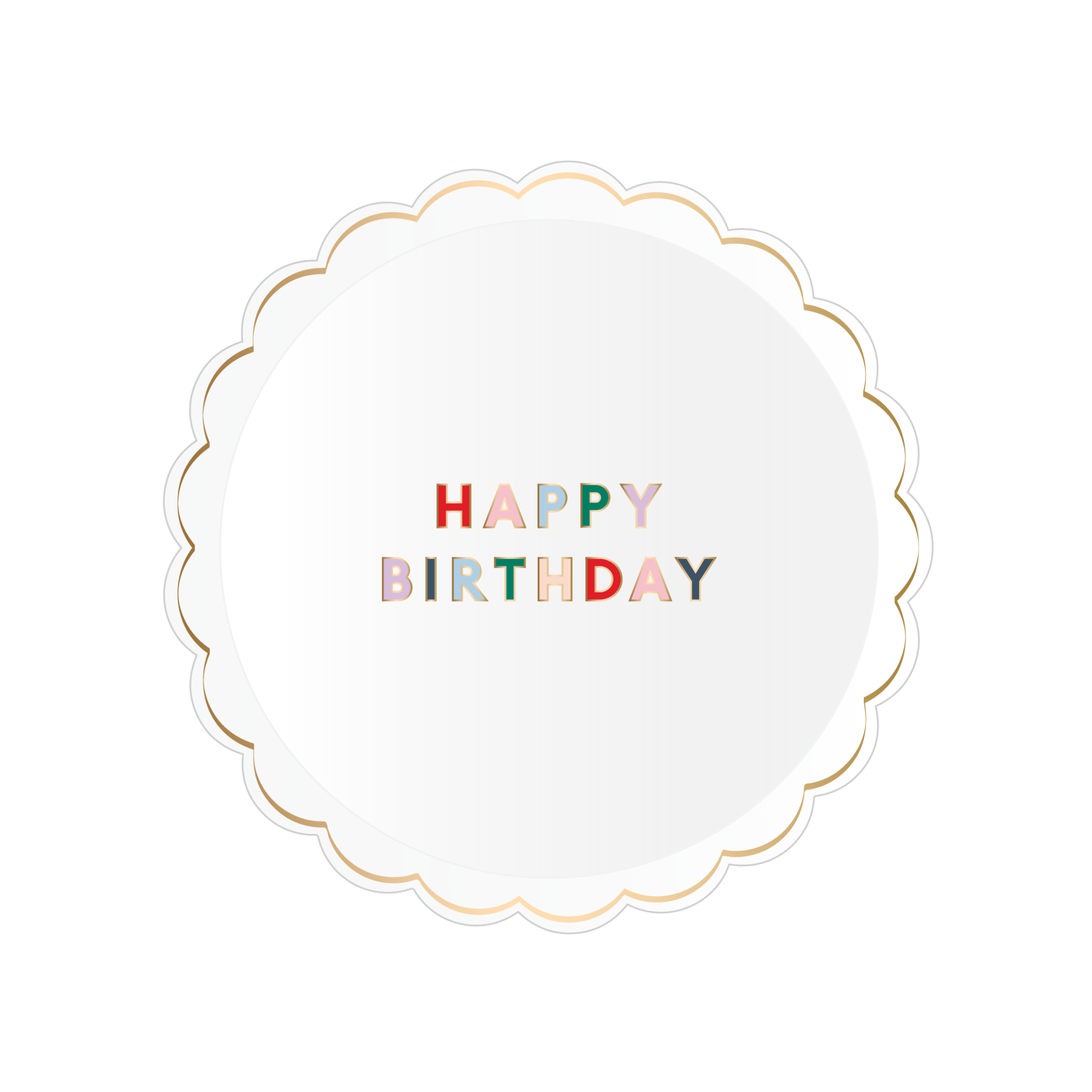 BLANC WHITE SIGNATURE HAPPY BIRTHDAY SMALL PLATE - Persnickety Shop