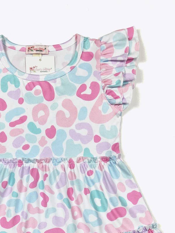 Pink Leo Sprinkles Girls Dress