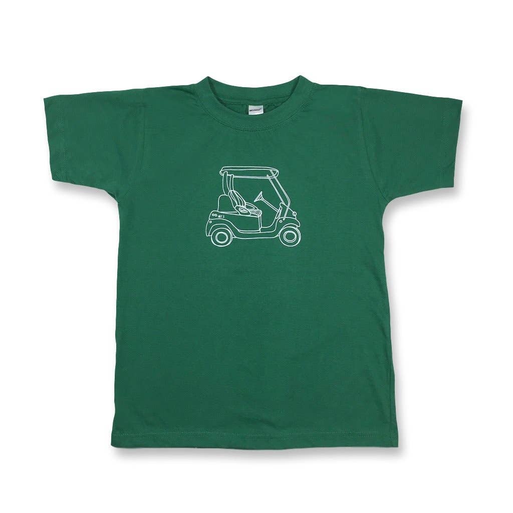 Golf Cart Short Sleeve Tee: Kelly Green *PRE ORDER*