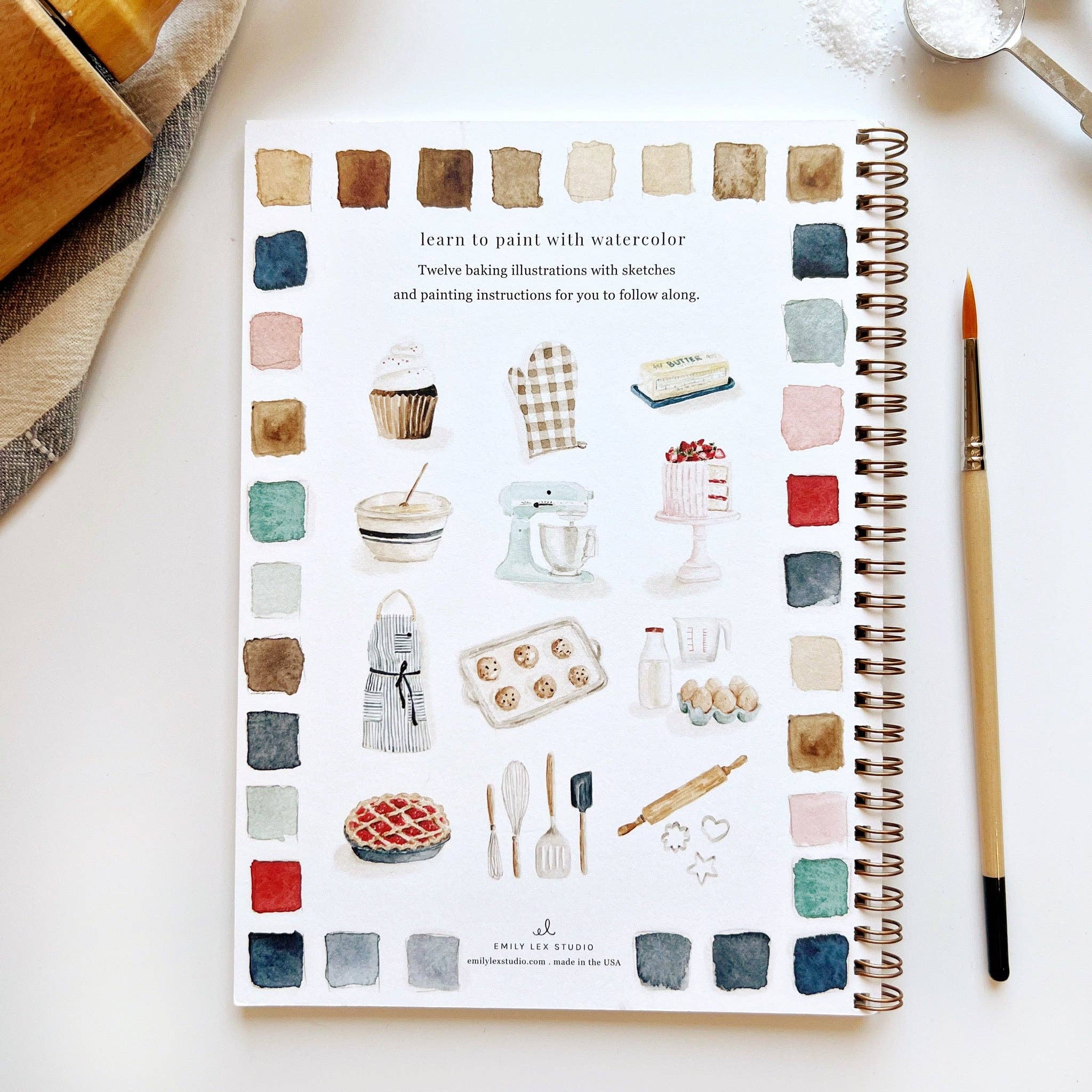 Baking watercolor workbook - Persnickety Shop