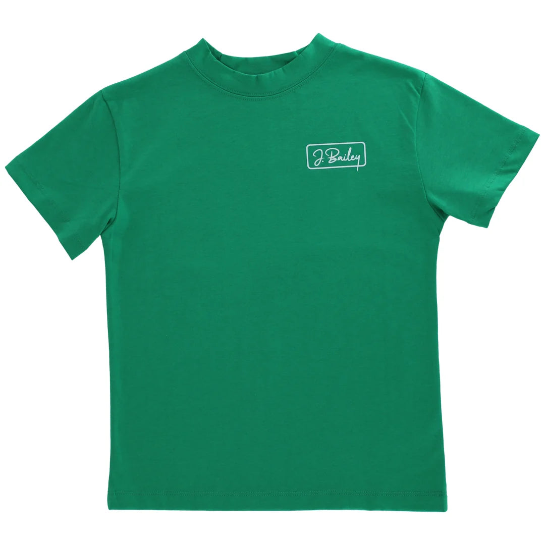 J. Bailey Logo Tee - Sailboat on Green - Persnickety Shop
