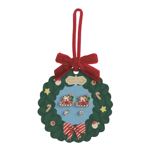 Santa Stud Earring Set