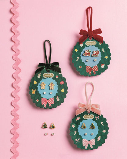 Gingerbread Stud Earring Set