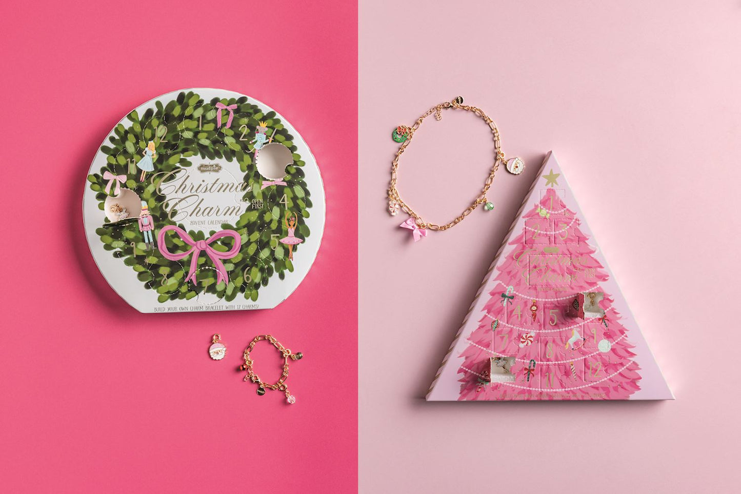 CHRISTMAS WREATH CHARM ADVENT CALENDAR SET