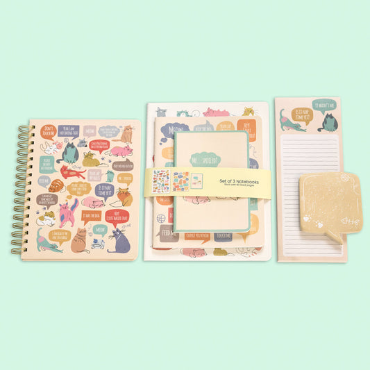 If Cats Could Talk Stitched Notebook Set - Persnickety Shop