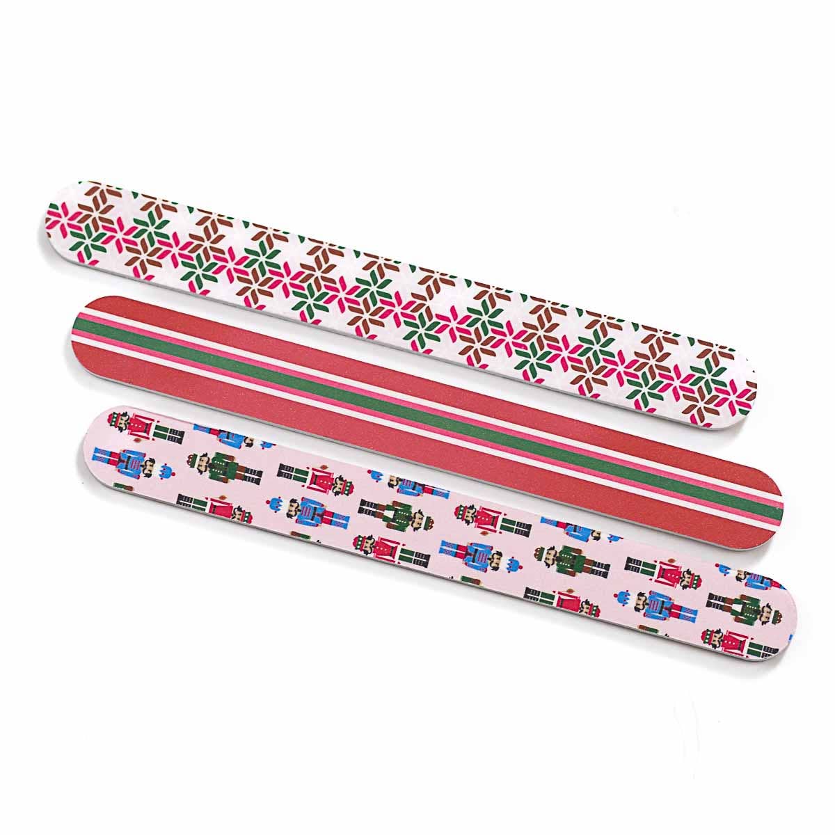 Nutcracker March Nail Files   Pink/Red/Green   Set of 3 - Persnickety Shop