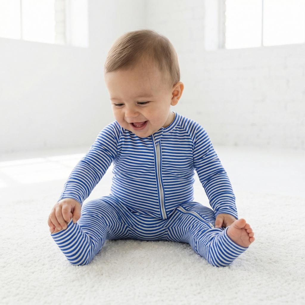 Cobalt Stripe Bamboo Sleeper