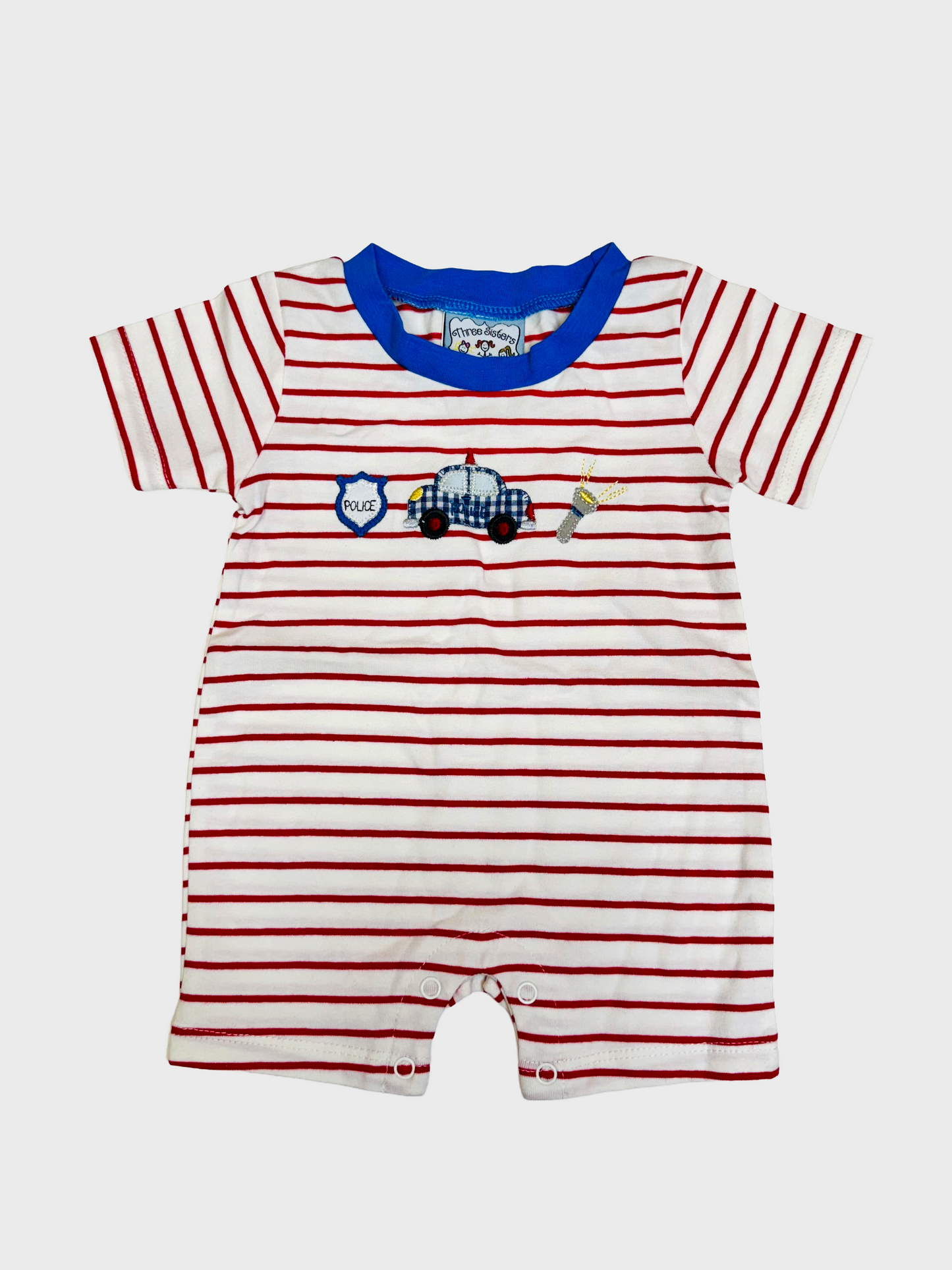 Police Appliqué Romper - Persnickety Shop