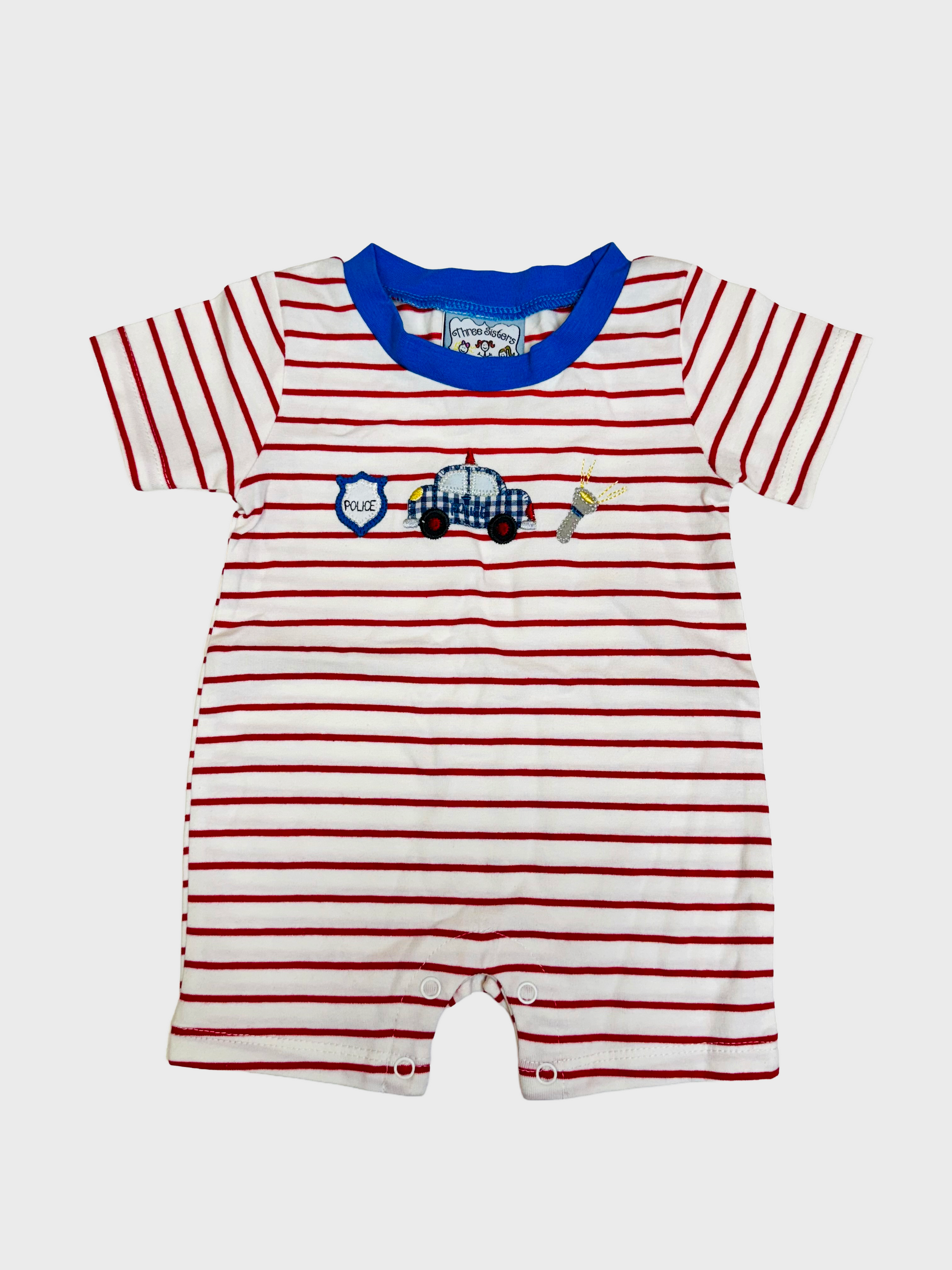 Police Appliqué Romper - Persnickety Shop