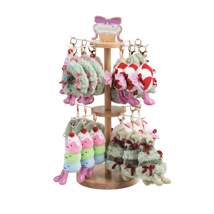 Mud Pie Holiday Plush Bag Charms- Wreath