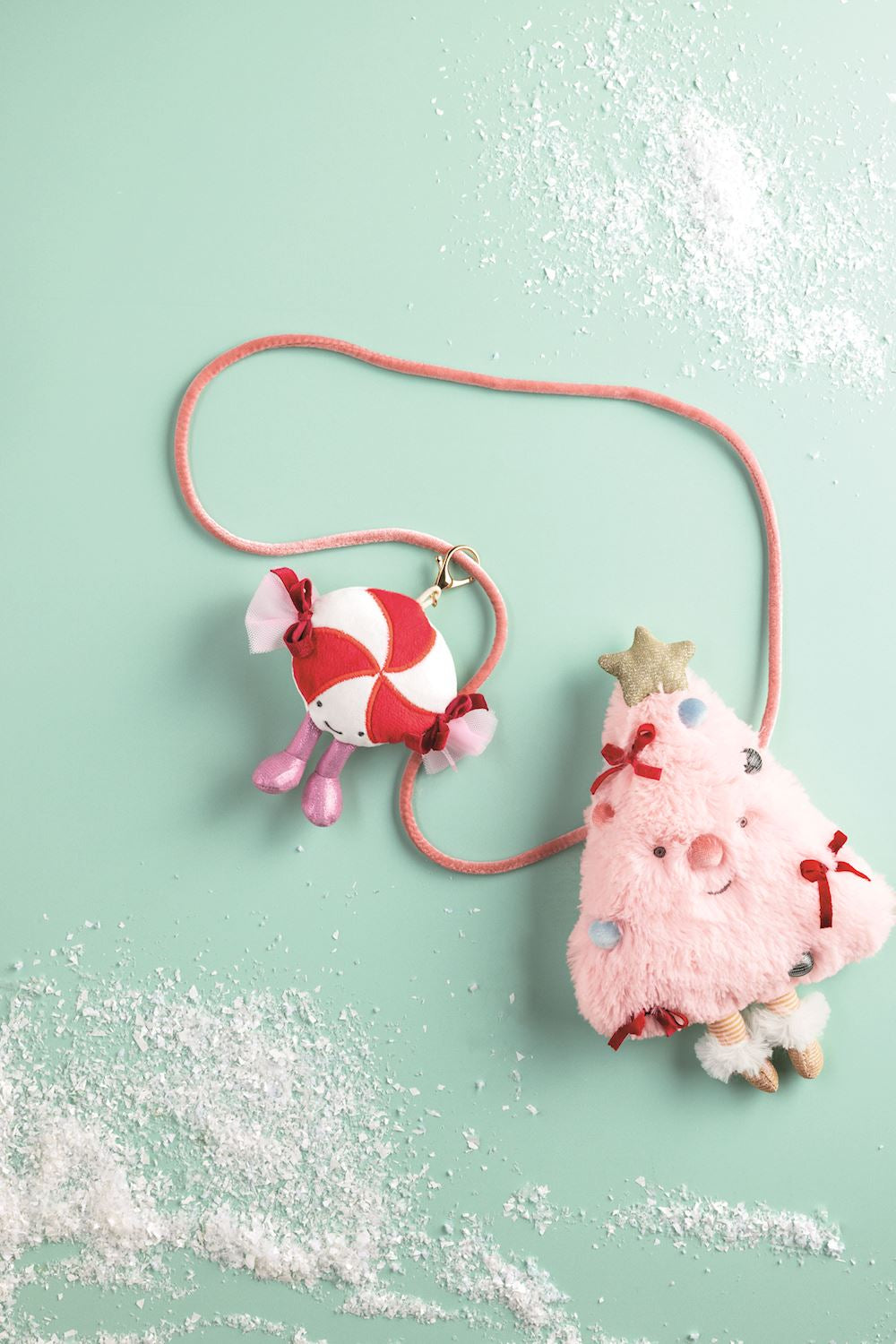 Mud Pie Holiday Plush Bag Charms- Wreath