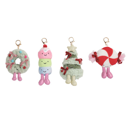 Mud Pie Holiday Plush Bag Charms- Wreath