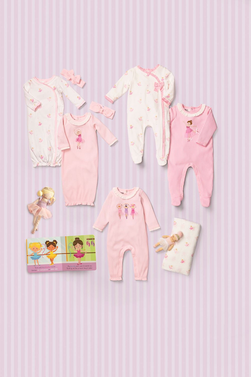 Ballerina Swaddle & Rattle Set