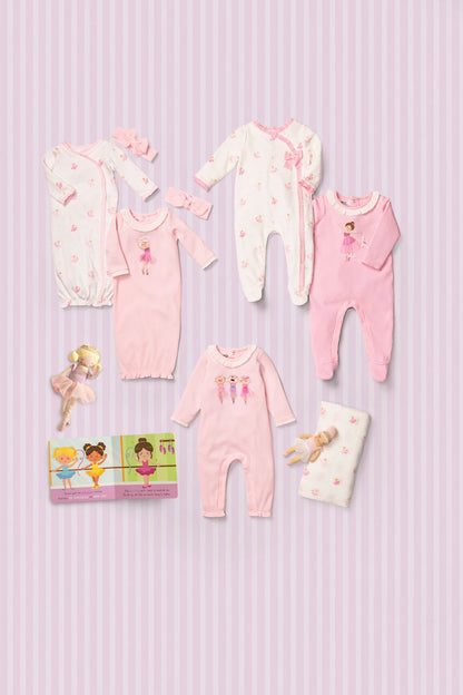 Ballerina Swaddle & Rattle Set