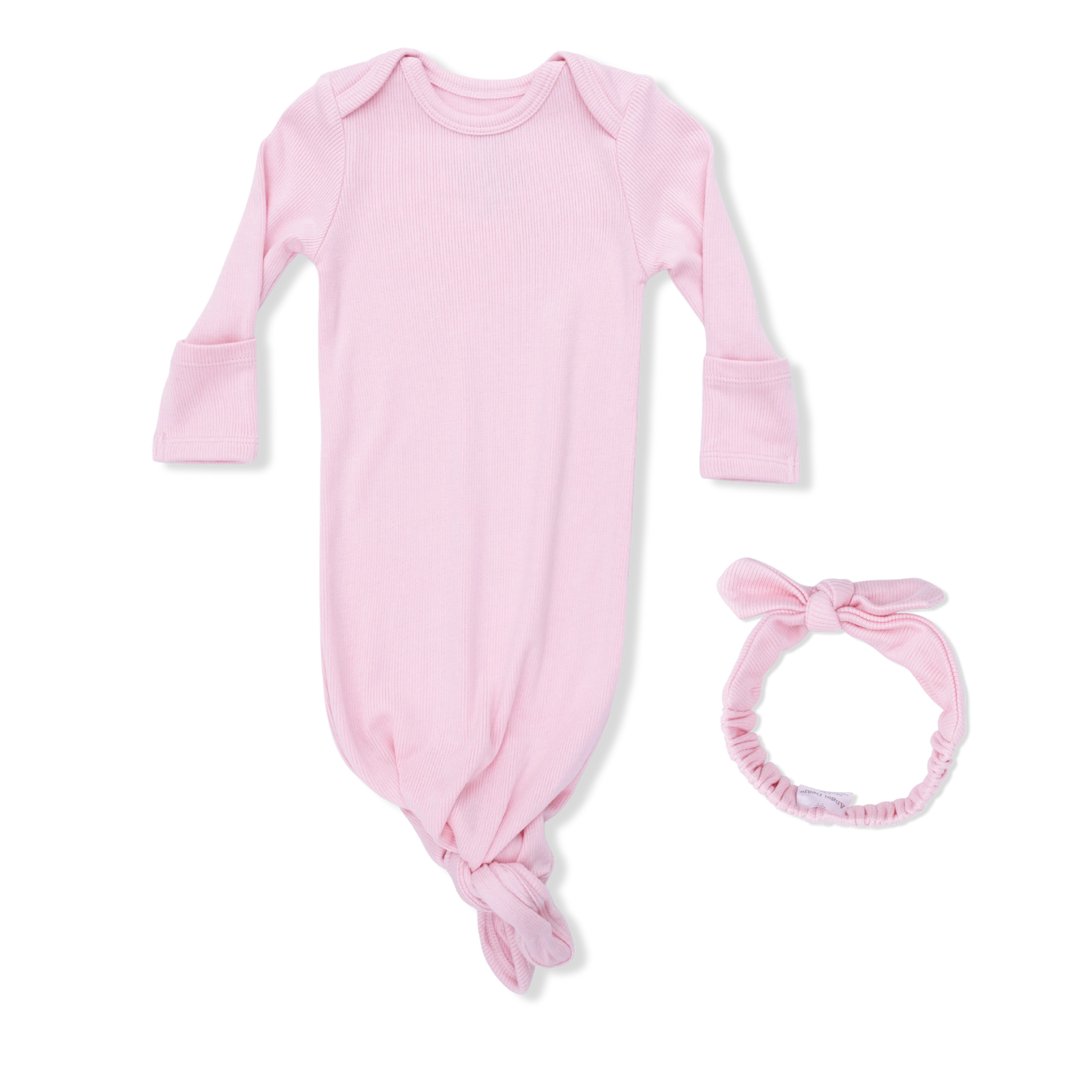 PREORDER Angel Dear Solid Pink A Boo - Knotted Gown And Headband)