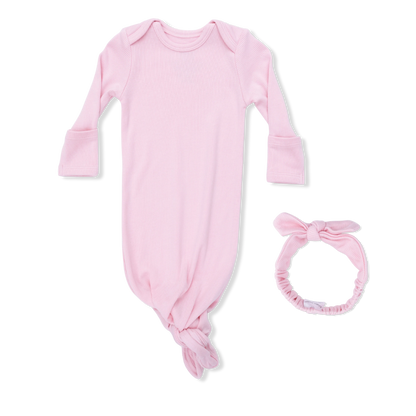 PREORDER Angel Dear Solid Pink A Boo - Knotted Gown And Headband)