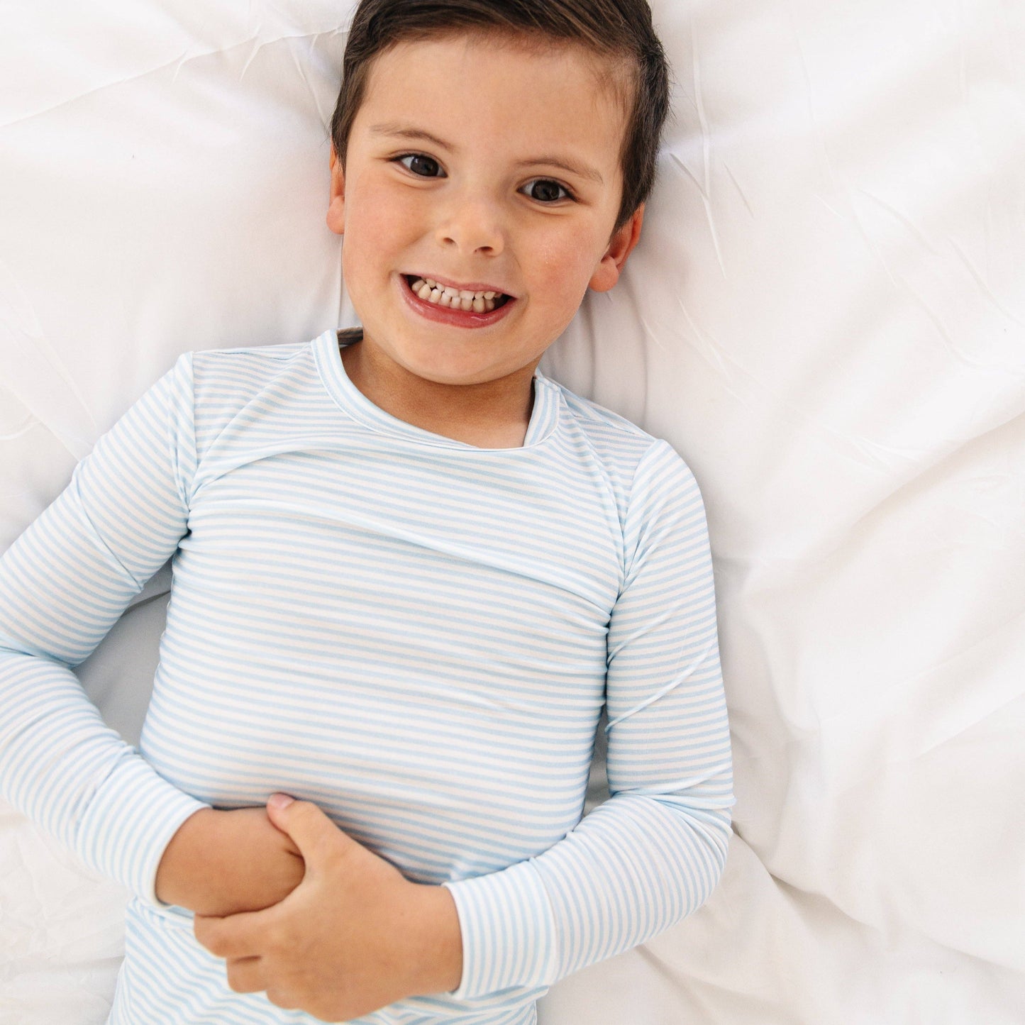 Seaside Stripe Bamboo Toddler Pajama Set: 2T - Persnickety Shop