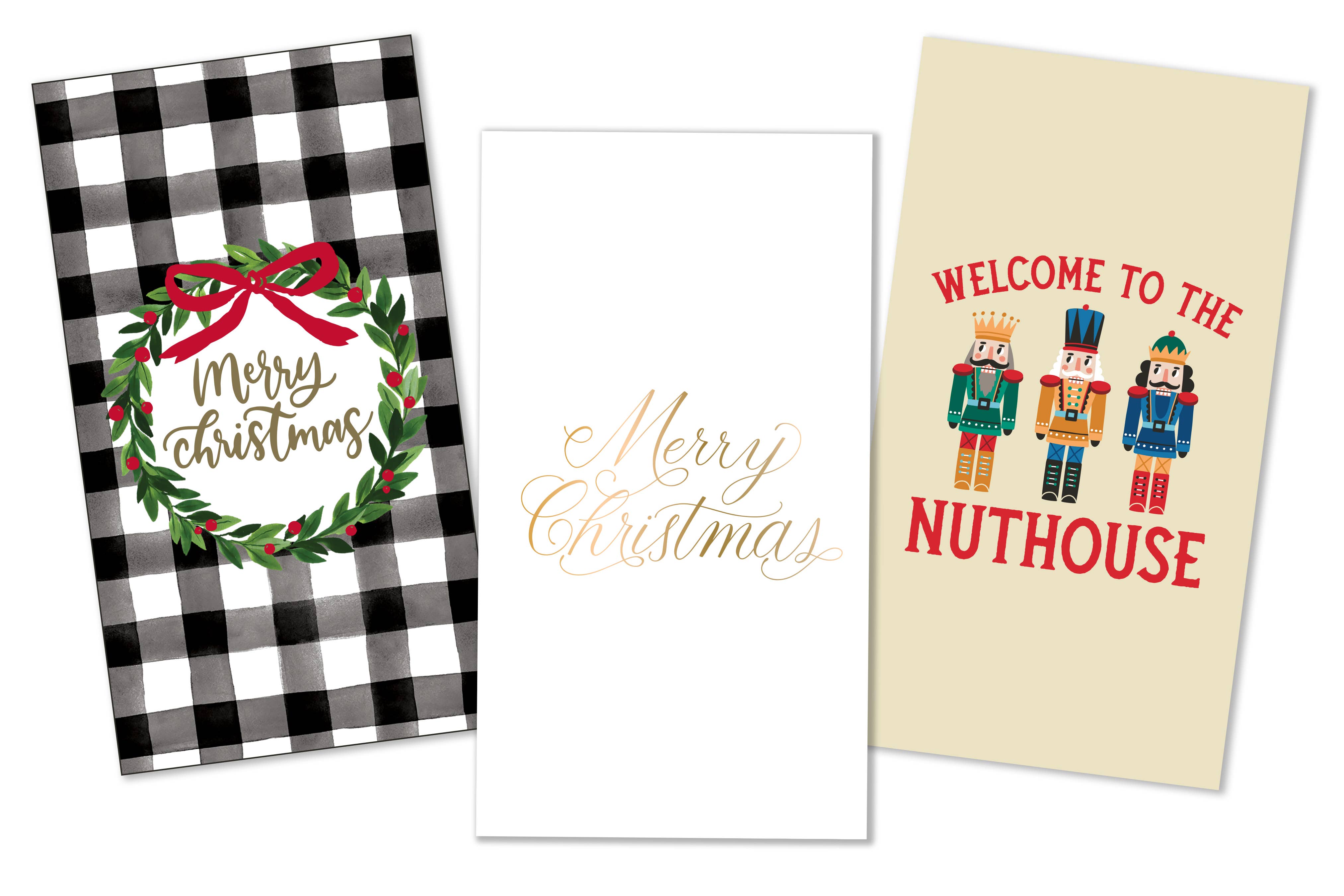 Christmas Paper Guest Towels | Merry Christmas - Foil - 16ct - Persnickety Shop