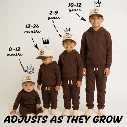 Kids/Baby Two Tone Vintage Cap: Country Cowboy - Brown/Beige: Toddler (12-24 Months)